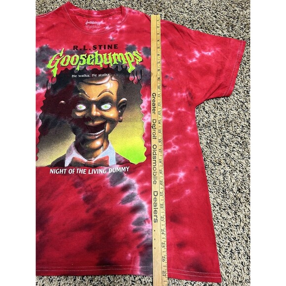 Goosebumps Shirt Red Tie Dye - Night of the Living Dummy - Size Large Slappy - Picture 5 of 6
